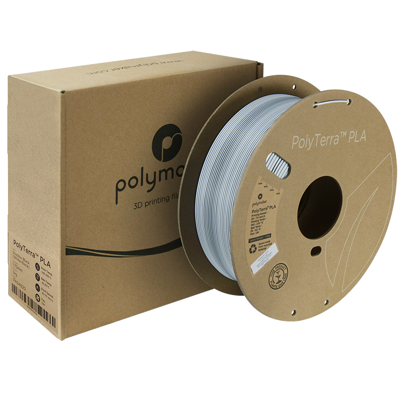 (UDGÅR) Polymaker | PolyTerra PLA Dual | Shadow Black (White-Black) | 1.75mm | 1 kg