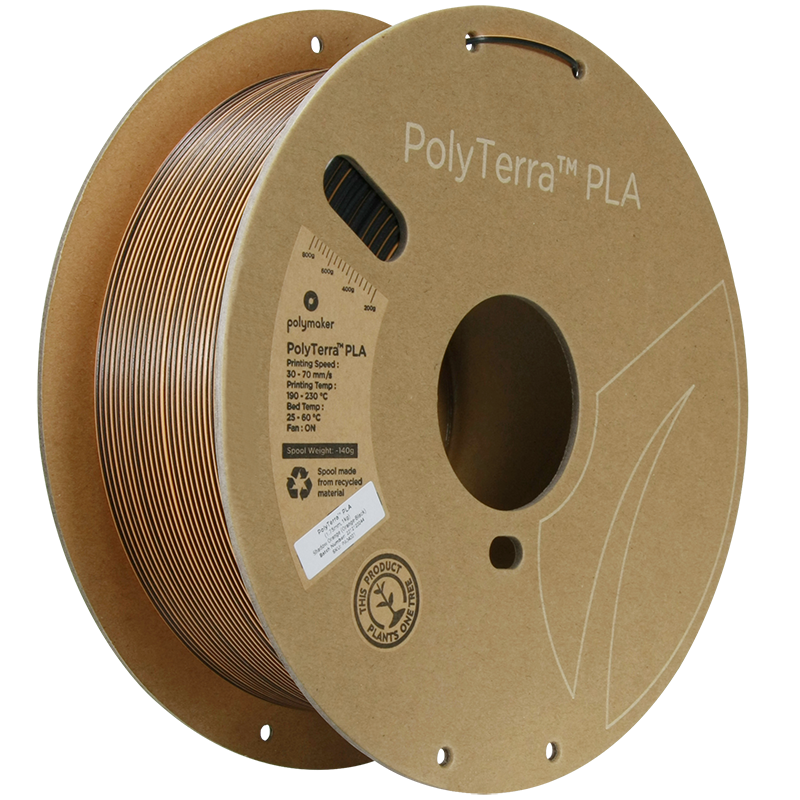 (UDGÅR) Polymaker | PolyTerra PLA Dual | Shadow Orange (Orange-Black) | 1.75mm | 1 kg