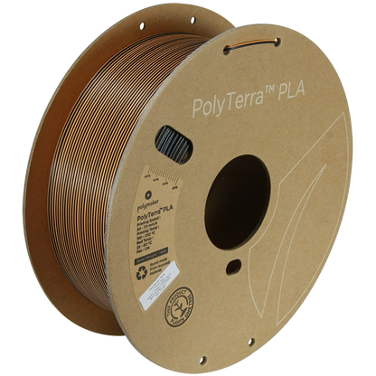 (UDGÅR) Polymaker | PolyTerra PLA Dual | Shadow Orange (Orange-Black) | 1.75mm | 1 kg