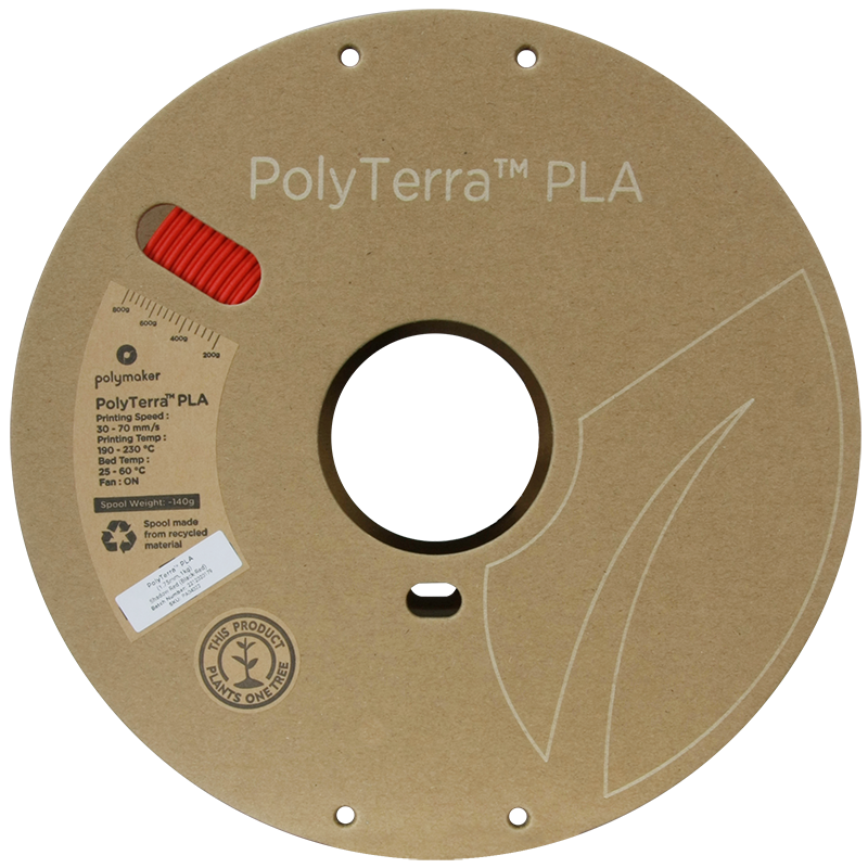 (UDGÅR) Polymaker | PolyTerra PLA Dual | Shadow Red (Red-Black) | 1.75mm | 1 kg