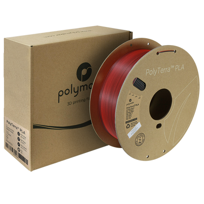 (UDGÅR) Polymaker | PolyTerra PLA Dual | Shadow Red (Red-Black) | 1.75mm | 1 kg