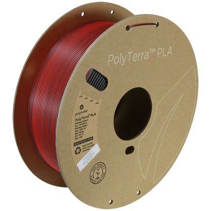 (UDGÅR) Polymaker | PolyTerra PLA Dual | Shadow Red (Red-Black) | 1.75mm | 1 kg
