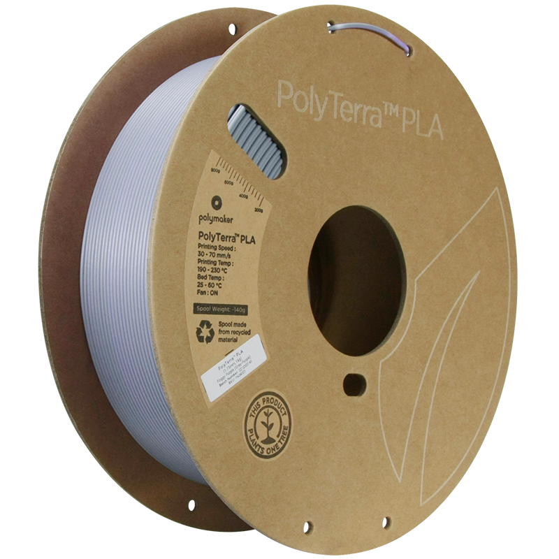 (UDGÅR) Polymaker | PolyTerra PLA Dual | Foggy Purple (Grey-Purple) | 1.75mm | 1 kg