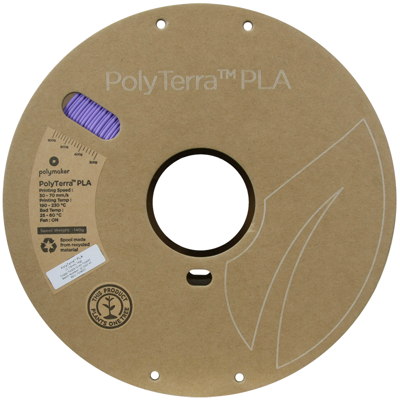 (UDGÅR) Polymaker | PolyTerra PLA Dual | Foggy Purple (Grey-Purple) | 1.75mm | 1 kg