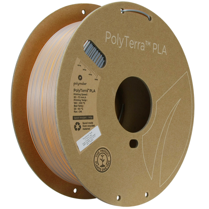 (UDGÅR) Polymaker | PolyTerra PLA Dual | Foggy Orange (Grey-Orange) | 1.75mm | 1 kg