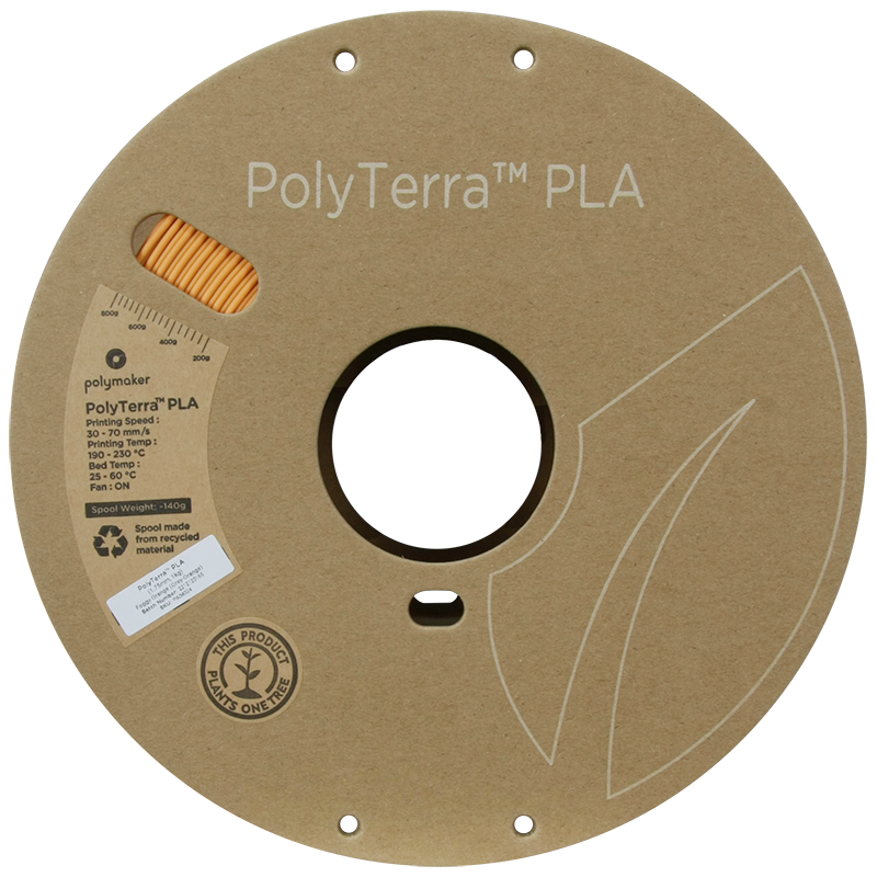 (UDGÅR) Polymaker | PolyTerra PLA Dual | Foggy Orange (Grey-Orange) | 1.75mm | 1 kg