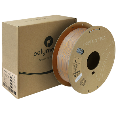 (UDGÅR) Polymaker | PolyTerra PLA Dual | Foggy Orange (Grey-Orange) | 1.75mm | 1 kg