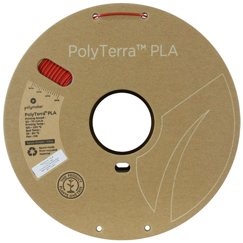 (UDGÅR) Polymaker | PolyTerra PLA Dual | Mixed Berries (Red-Dark Blue) | 1.75mm | 1 kg