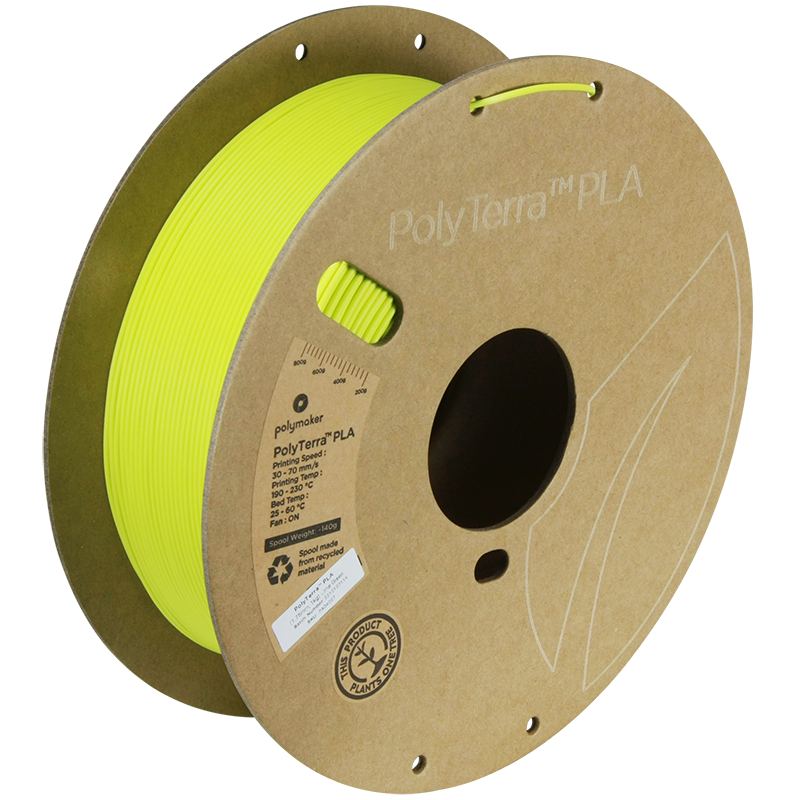 (UDGÅR) Polymaker | PolyTerra PLA | Lime Green | 1.75mm | 1 kg