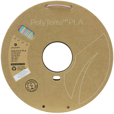 (UDGÅR) Polymaker | PolyTerra PLA Gradient | Pastel Rainbow | 1.75mm | 1 kg