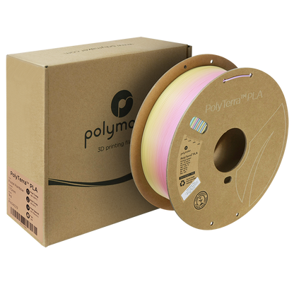(UDGÅR) Polymaker | PolyTerra PLA Gradient | Pastel Rainbow | 1.75mm | 1 kg