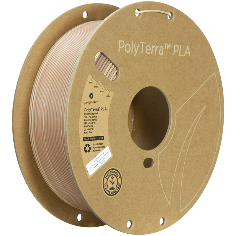 (UDGÅR) Polymaker | PolyTerra PLA Dual Gradient | Wood | 1.75mm | 1 kg