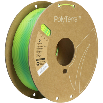 (UDGÅR) Polymaker | PolyTerra PLA Gradient | Summer (Savannah Yellow-Artic Teal) | 1.75mm | 1 kg