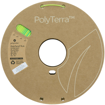 (UDGÅR) Polymaker | PolyTerra PLA Gradient | Summer (Savannah Yellow-Artic Teal) | 1.75mm | 1 kg