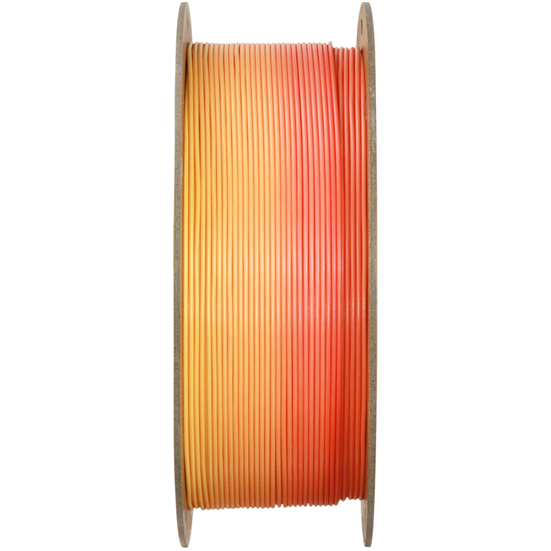 (UDGÅR) Polymaker | PolyTerra PLA Gradient | Fall (Orange-Lava Red) | 1.75mm | 1 kg