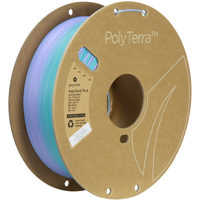 (UDGÅR) Polymaker | PolyTerra PLA Gradient | Winter (Ice-Purple) | 1.75mm | 1 kg
