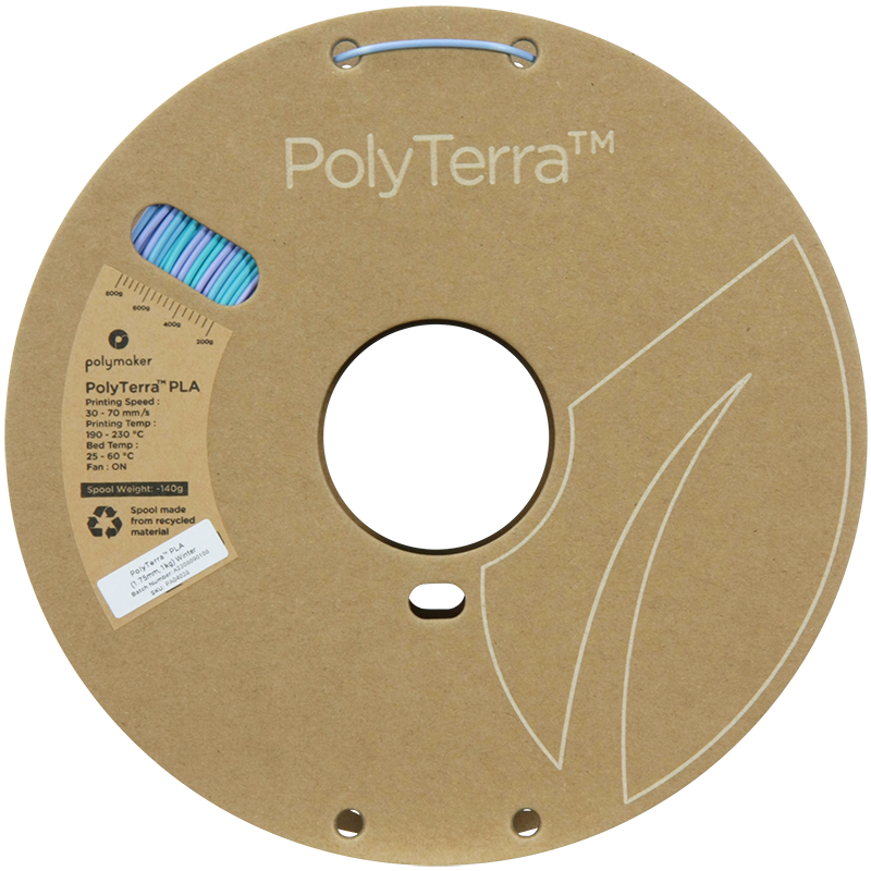 (UDGÅR) Polymaker | PolyTerra PLA Gradient | Winter (Ice-Purple) | 1.75mm | 1 kg