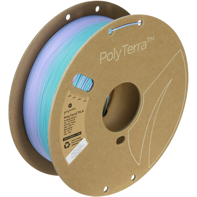 (UDGÅR) Polymaker | PolyTerra PLA Gradient | Winter (Ice-Purple) | 1.75mm | 1 kg