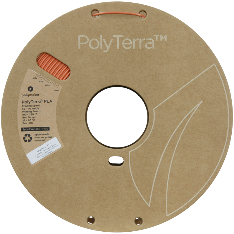 (UDGÅR) Polymaker | PolyTerra PLA | Marble Brick | 1.75mm | 1 kg