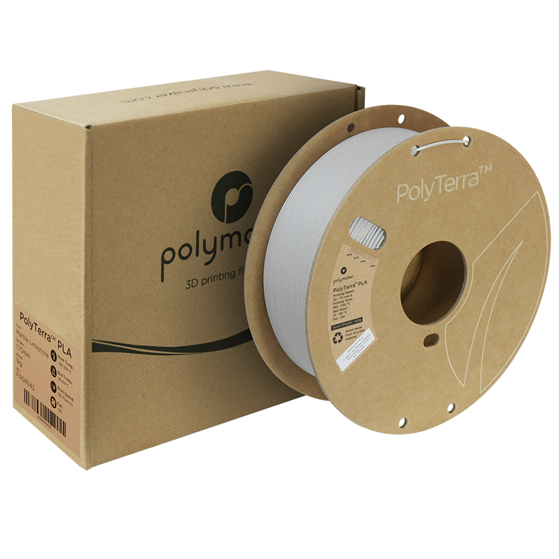 (UDGÅR) Polymaker | PolyTerra PLA | Marble Limestone | 1.75mm | 1 kg