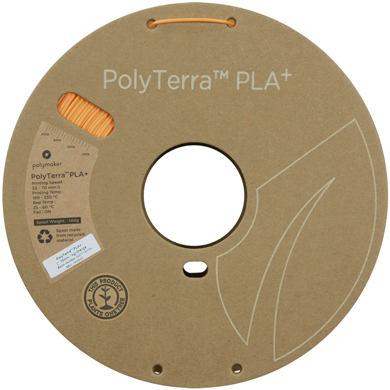 Polymaker | PolyTerra PLA+ | Orange | 1.75mm | 1 kg