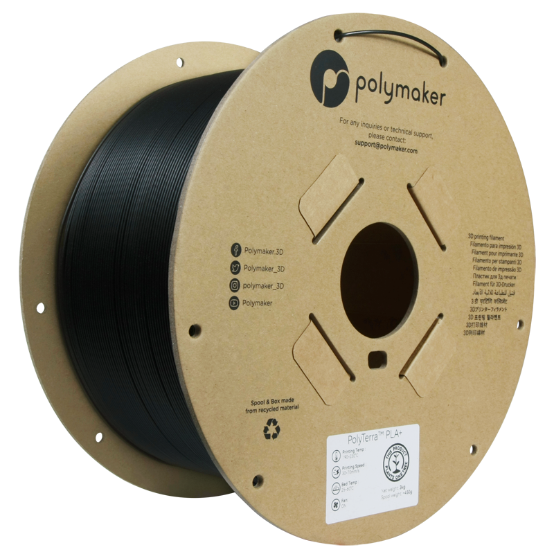 Polymaker | PolyTerra PLA+ | Black | 1.75mm | 3 kg