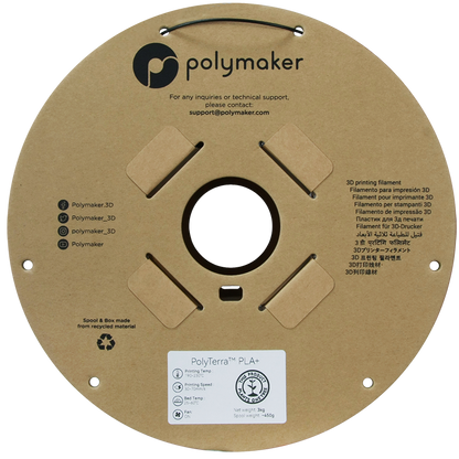 Polymaker | PolyTerra PLA+ | Black | 1.75mm | 3 kg