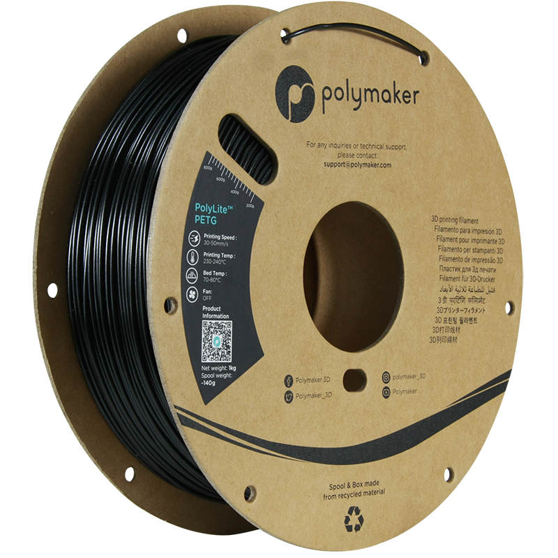 Polymaker | PolyLite PETG | Black | 1.75mm | 1 kg