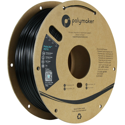 Polymaker | PolyLite PETG | Black | 1.75mm | 1 kg