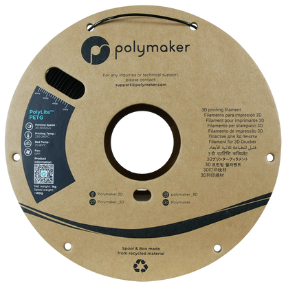 Polymaker | PolyLite PETG | Black | 1.75mm | 1 kg