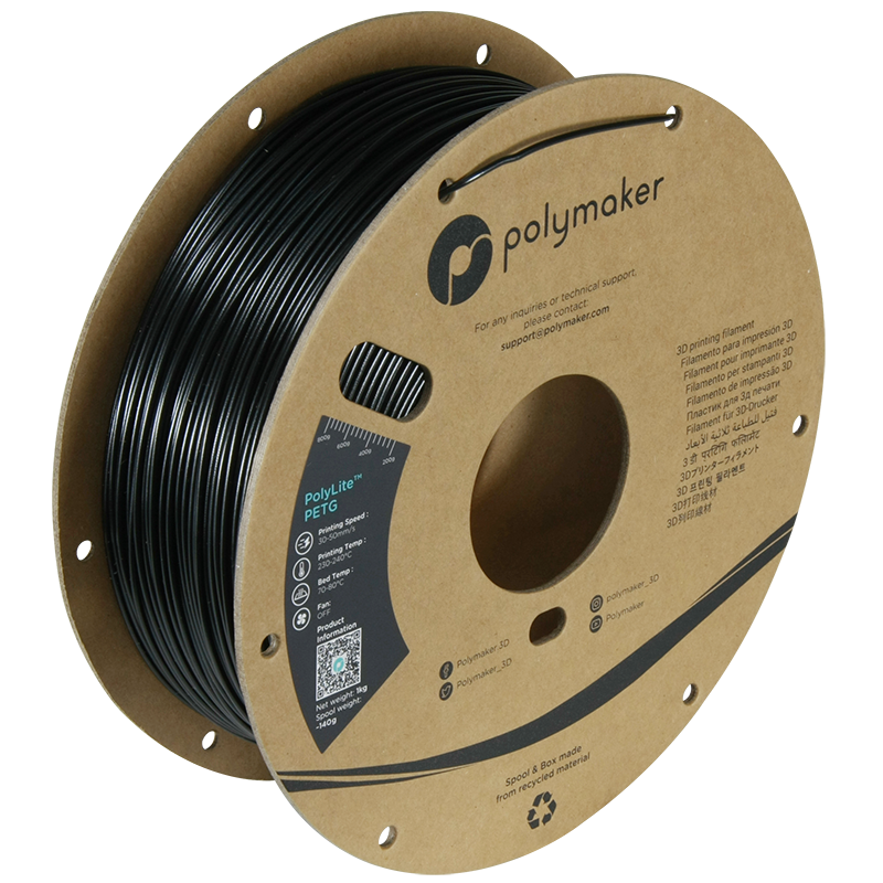 Polymaker | PolyLite PETG | Black | 1.75mm | 1 kg