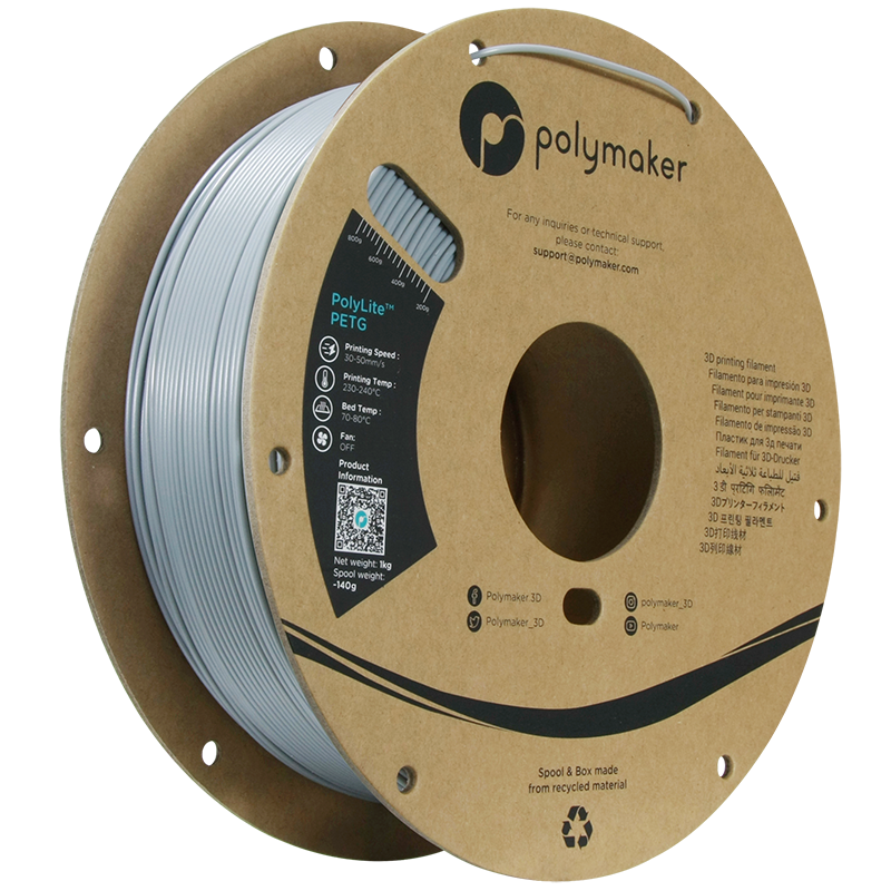Polymaker | PolyLite PETG | Grey | 1.75mm | 1 kg