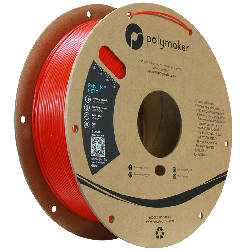 Polymaker | PolyLite PETG | Red | 1.75mm | 1 kg