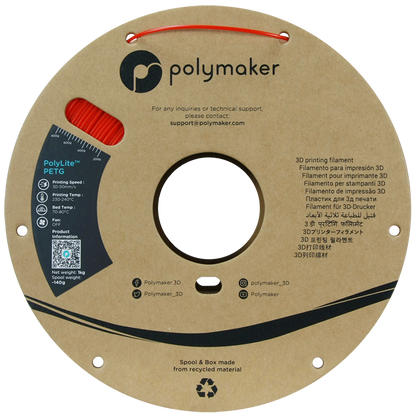 Polymaker | PolyLite PETG | Red | 1.75mm | 1 kg