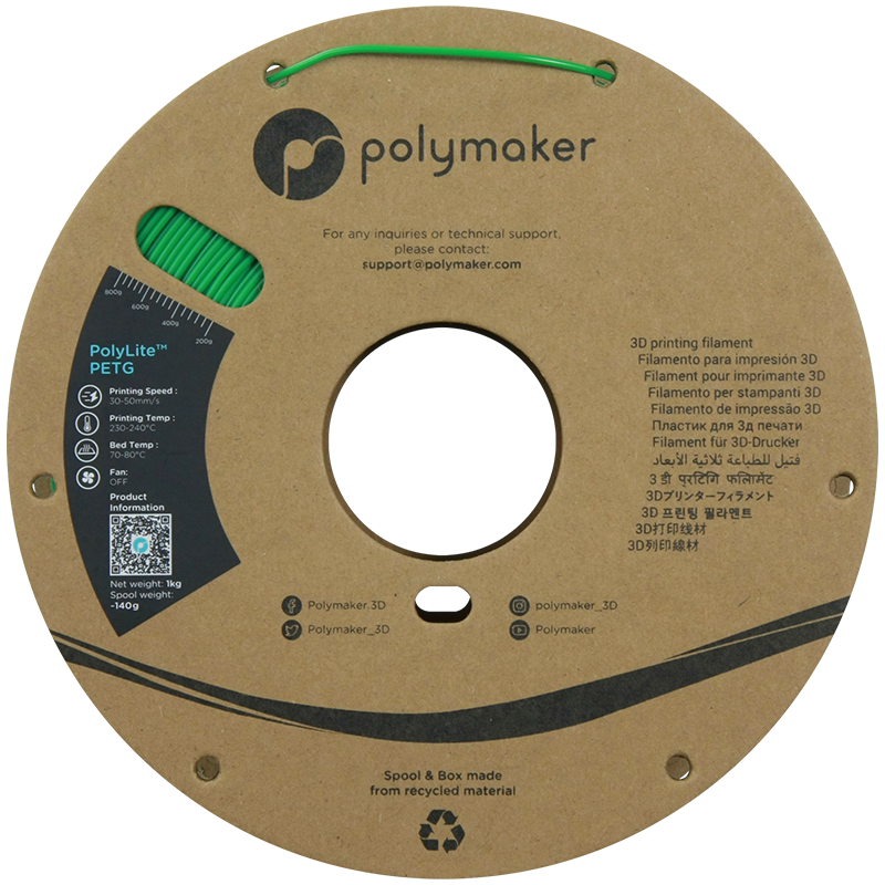 Polymaker | PolyLite PETG | Green | 1.75mm | 1 kg