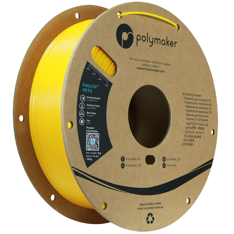 Polymaker | PolyLite PETG | Yellow | 1.75mm | 1 kg