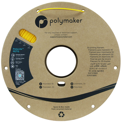 Polymaker | PolyLite PETG | Yellow | 1.75mm | 1 kg