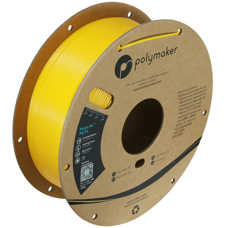 Polymaker | PolyLite PETG | Yellow | 1.75mm | 1 kg