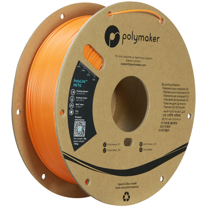 Polymaker | PolyLite PETG | Orange | 1.75mm | 1 kg