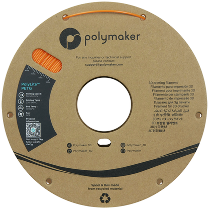 Polymaker | PolyLite PETG | Orange | 1.75mm | 1 kg