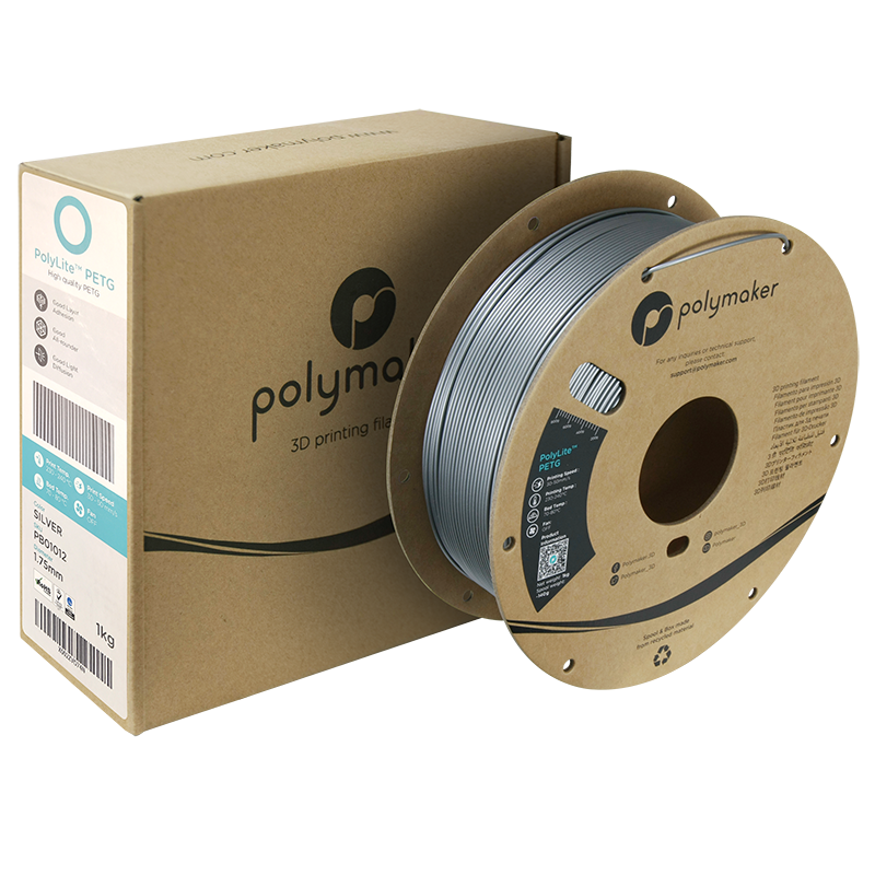 Polymaker | PolyLite PETG | Silver | 1.75mm | 1 kg