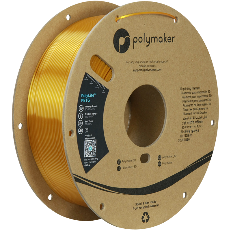 Polymaker | PolyLite PETG | Gold | 1.75mm | 1 kg