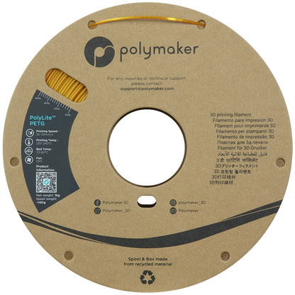 Polymaker | PolyLite PETG | Gold | 1.75mm | 1 kg