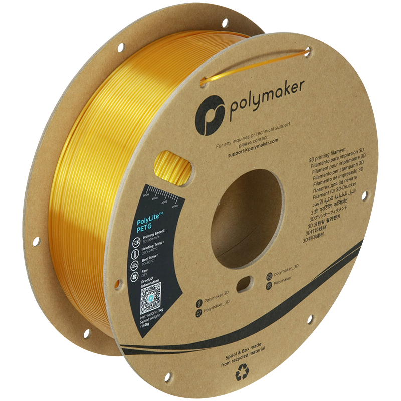 Polymaker | PolyLite PETG | Gold | 1.75mm | 1 kg