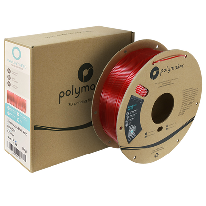 Polymaker | PolyLite PETG | Translucent Red | 1.75mm | 1 kg