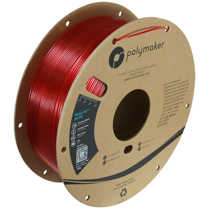 Polymaker | PolyLite PETG | Translucent Red | 1.75mm | 1 kg