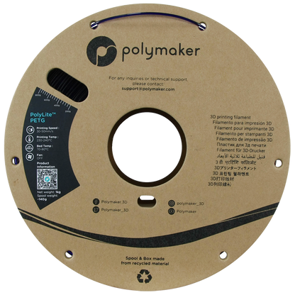Polymaker | PolyLite PETG | Translucent Blue | 1.75mm | 1 kg