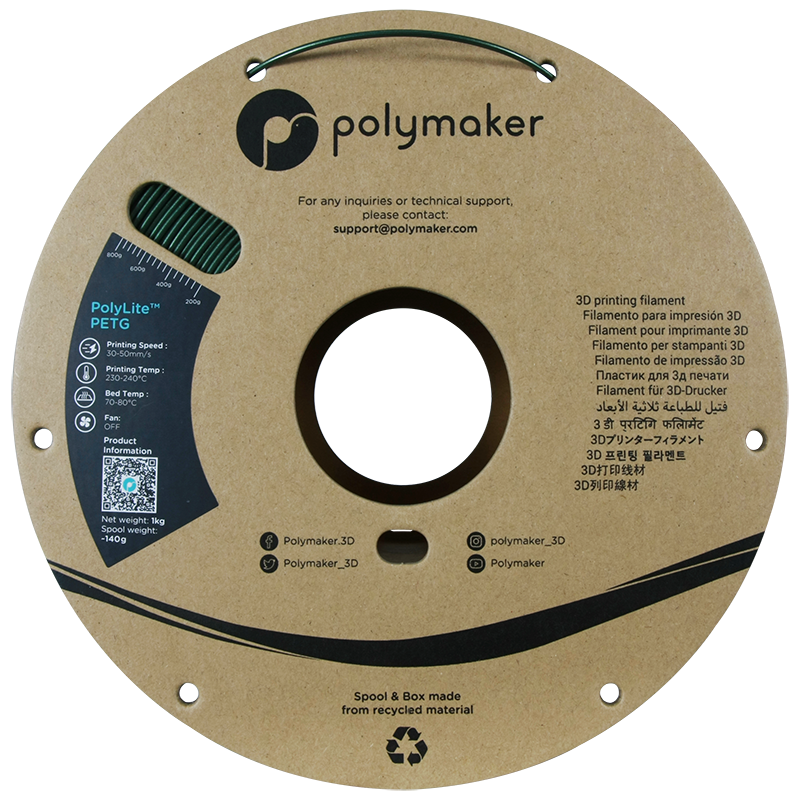 Polymaker | PolyLite PETG | Dark Green | 1.75mm | 1 kg