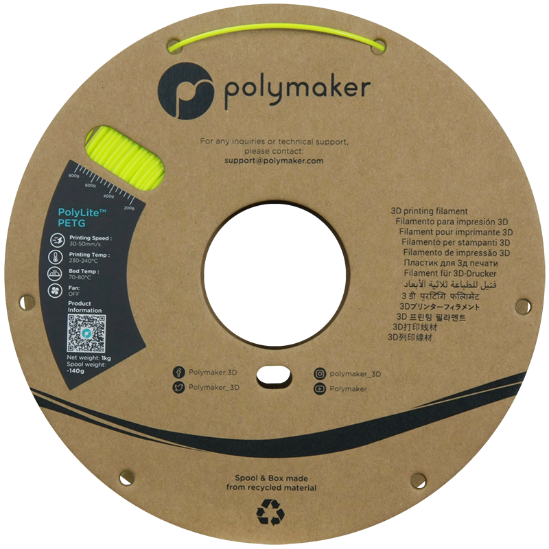 Polymaker | PolyLite PETG | Lime | 1.75mm | 1 kg