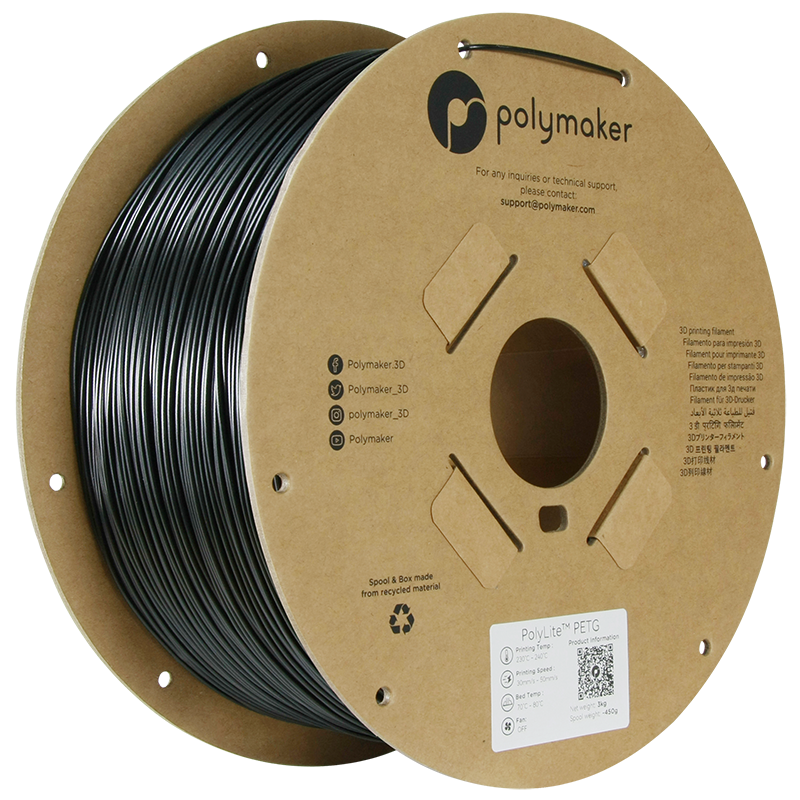 Polymaker | PolyLite PETG | Black | 1.75mm | 3 kg